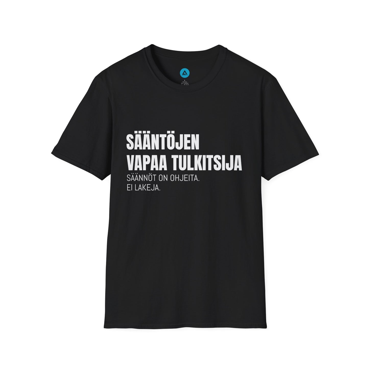 SÄÄNTÖJEN VAPAA TULKITSIJA – Unisex T-paita
