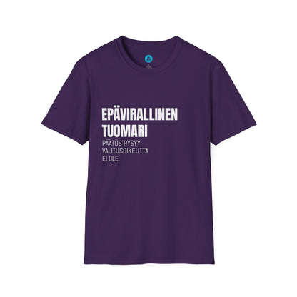 EPÄVIRALLINEN TUOMARI – Unisex T-paita