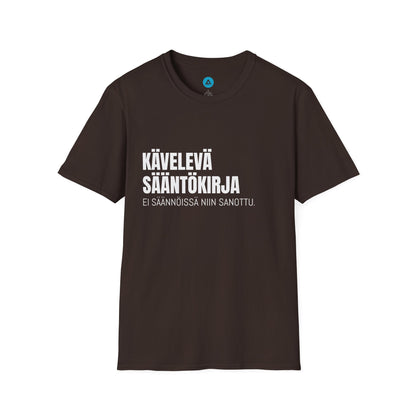 KÄVELEVÄ SÄÄNTÖKIRJA – Unisex T-paita