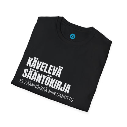 KÄVELEVÄ SÄÄNTÖKIRJA – Unisex T-paita
