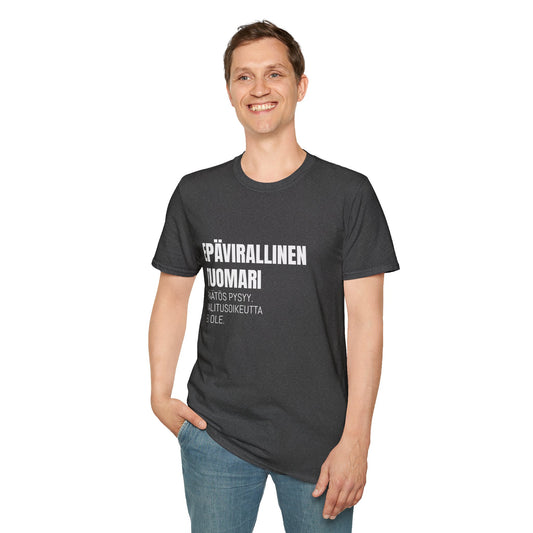 EPÄVIRALLINEN TUOMARI – Unisex T-paita