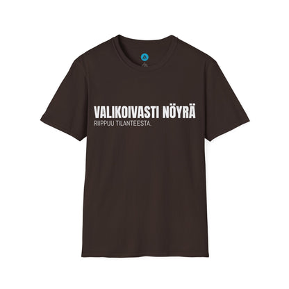 VALIKOIVASTI NÖYRÄ – Unisex T-paita