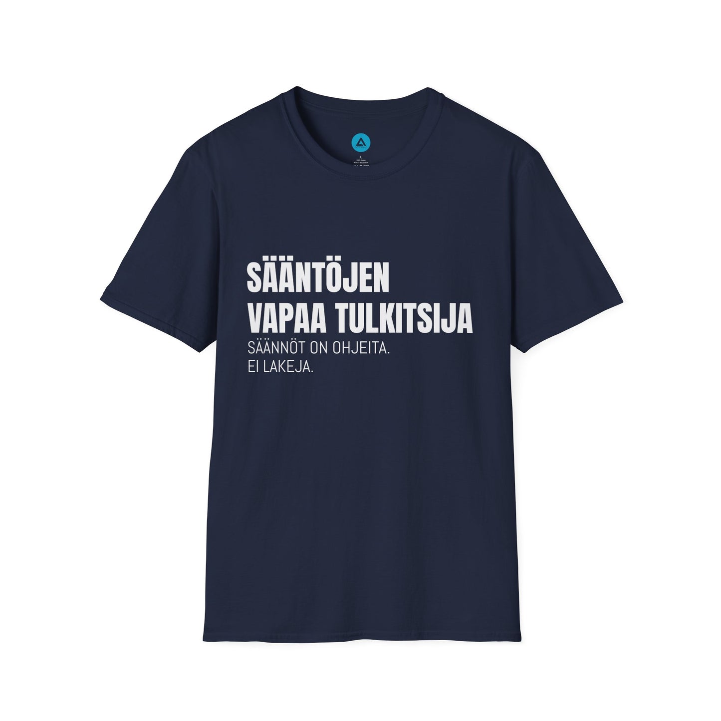 SÄÄNTÖJEN VAPAA TULKITSIJA – Unisex T-paita