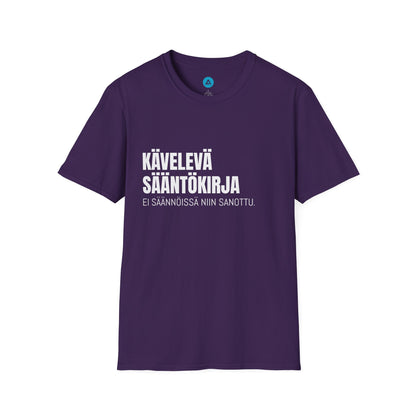 KÄVELEVÄ SÄÄNTÖKIRJA – Unisex T-paita
