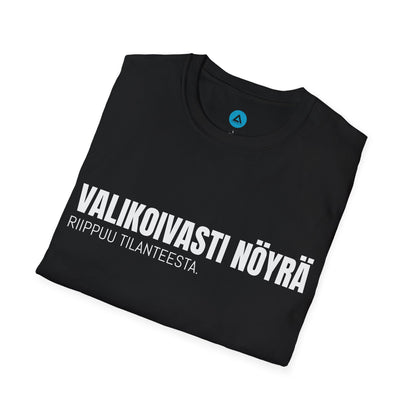 VALIKOIVASTI NÖYRÄ – Unisex T-paita