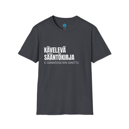 KÄVELEVÄ SÄÄNTÖKIRJA – Unisex T-paita
