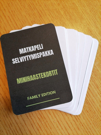 Matkapeli Selviytymispakka - Tulosta ja leikkaa